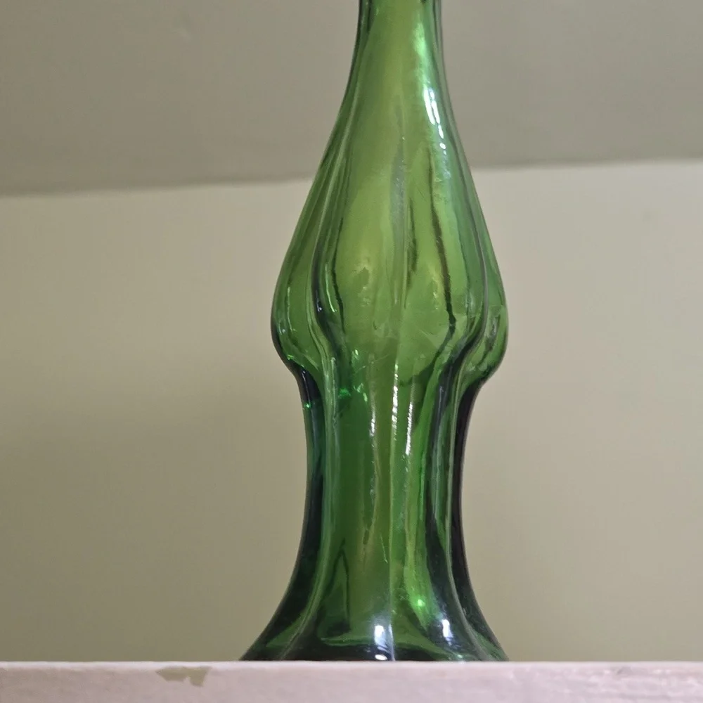 Vintage Avon Green Glass Bottle with Cork